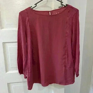 Loft blush pink flowy blouse size small‎